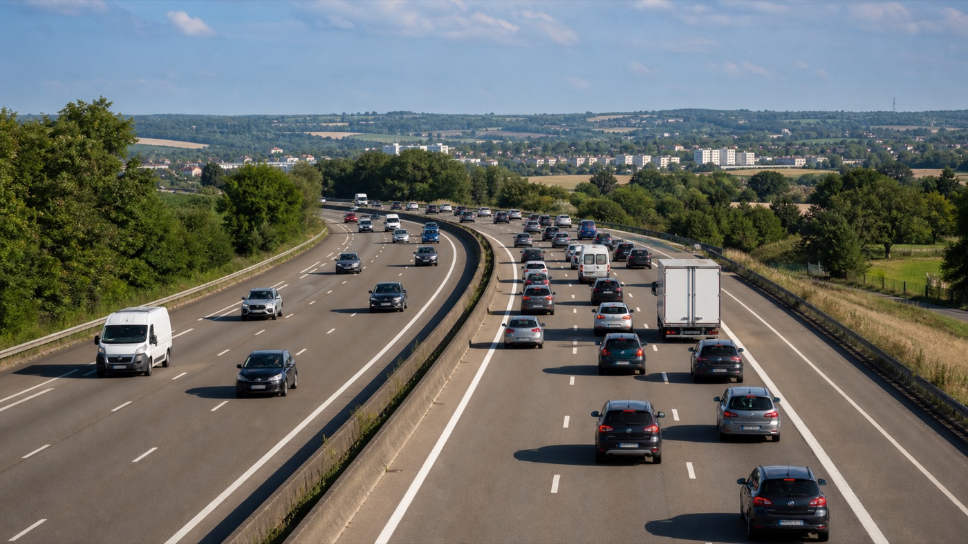 Verkehr auf einer zyprischen Autobahn